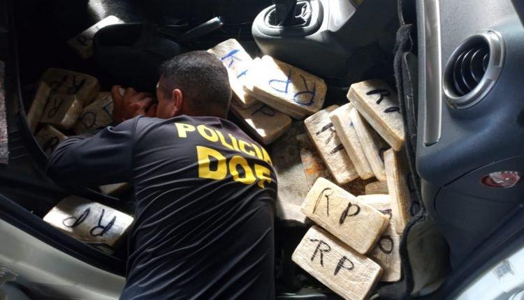 Vídeo: Com cocaína avaliada em mais de R$ 1 milhão, dupla acaba presa pelo DOF