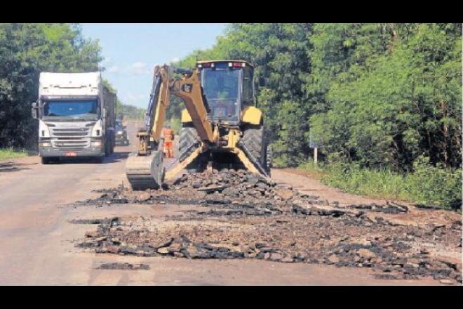 Dnit recupera pontos críticos da BR-262